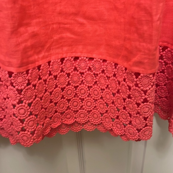 Charter club Luxury spice island Orange linen top blouse 1X NWT - Picture 5 of 7